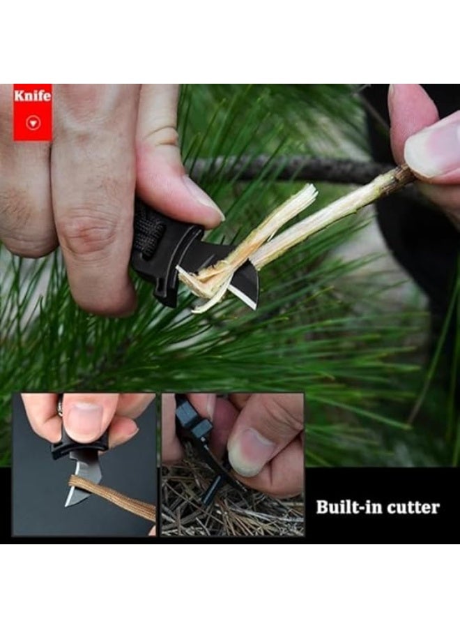 5 في 1 سوار نجاة احترافي متعدد الأغراض بوصلة من الصوان مع حجر ناري، صفارة عالية - Image 4